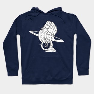 Space Seahorse Outline Hoodie